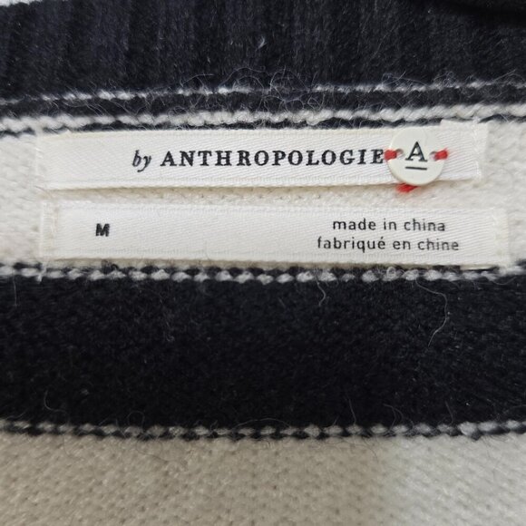 Anthropologie Rebekah Striped Tunic Sweater in Black and White - Picture 5 of 8